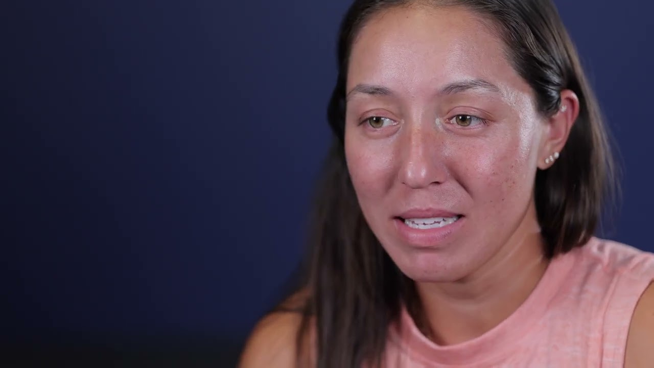 Jessica Pegula speaks in an interview