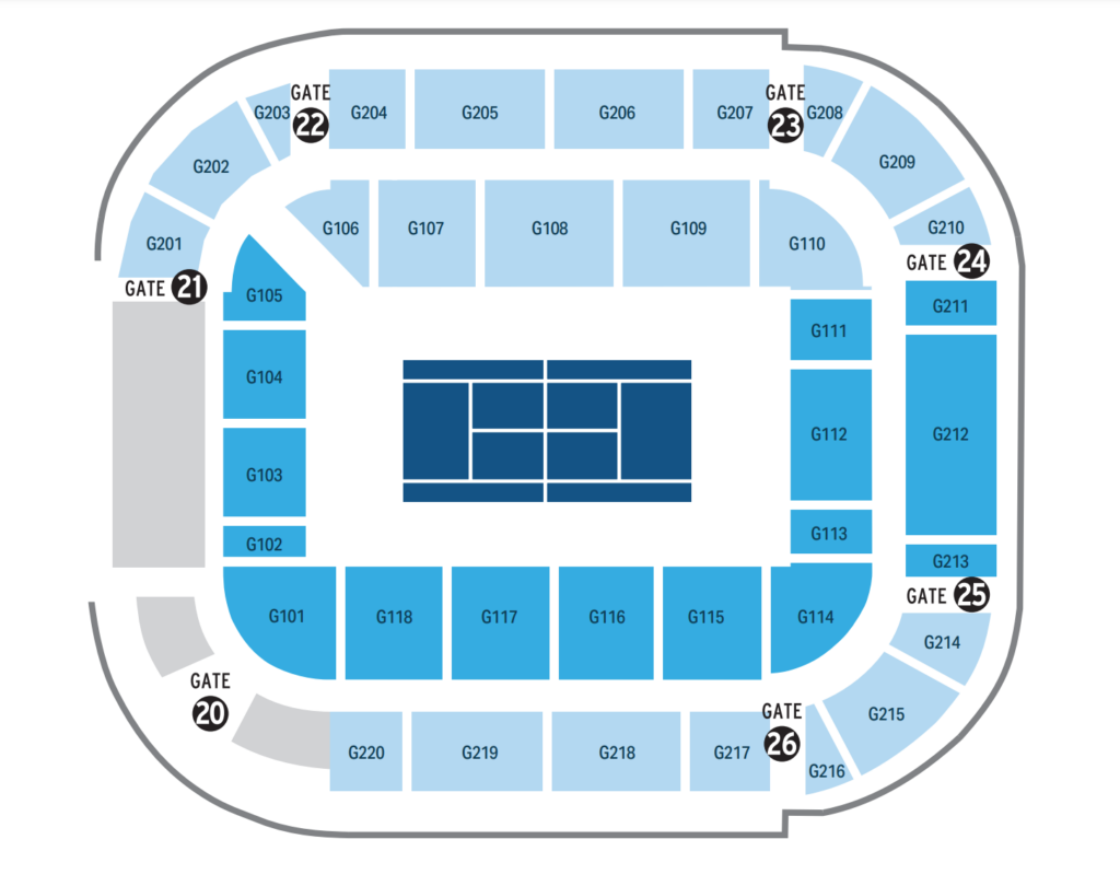 Grandstand Seating map
