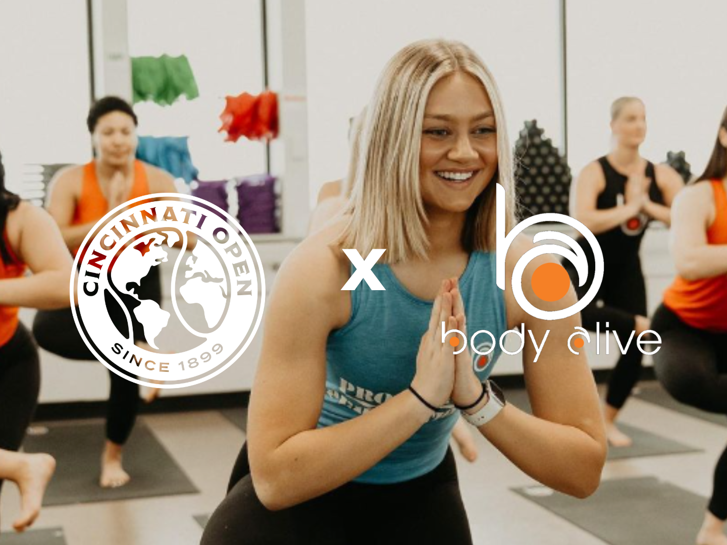 Body alive logo and cincinnati open logo