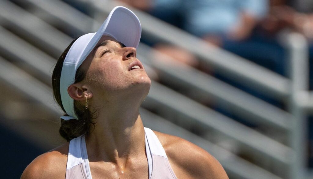 WTA player looking up