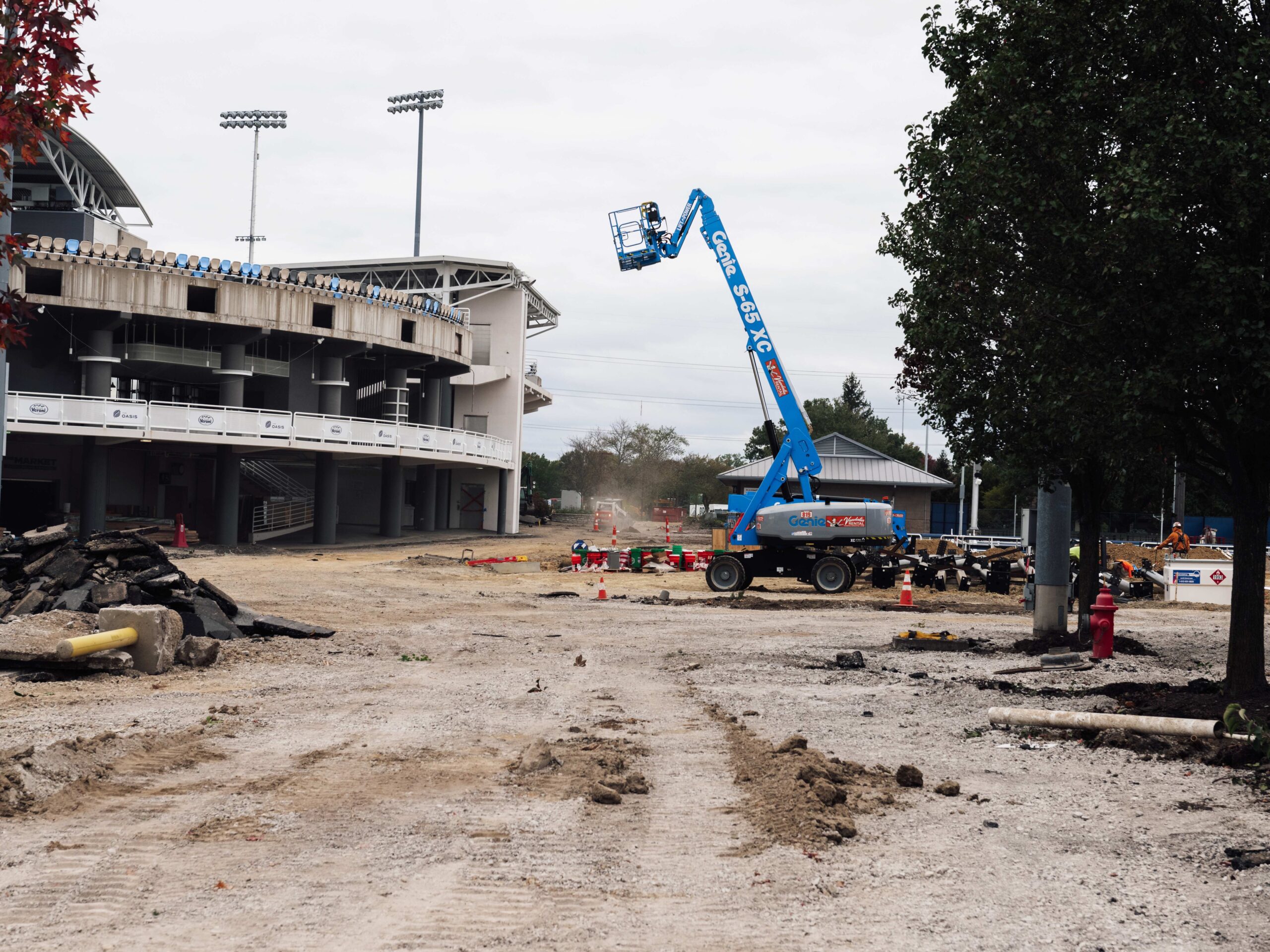 Construction at the Cincinnati Open