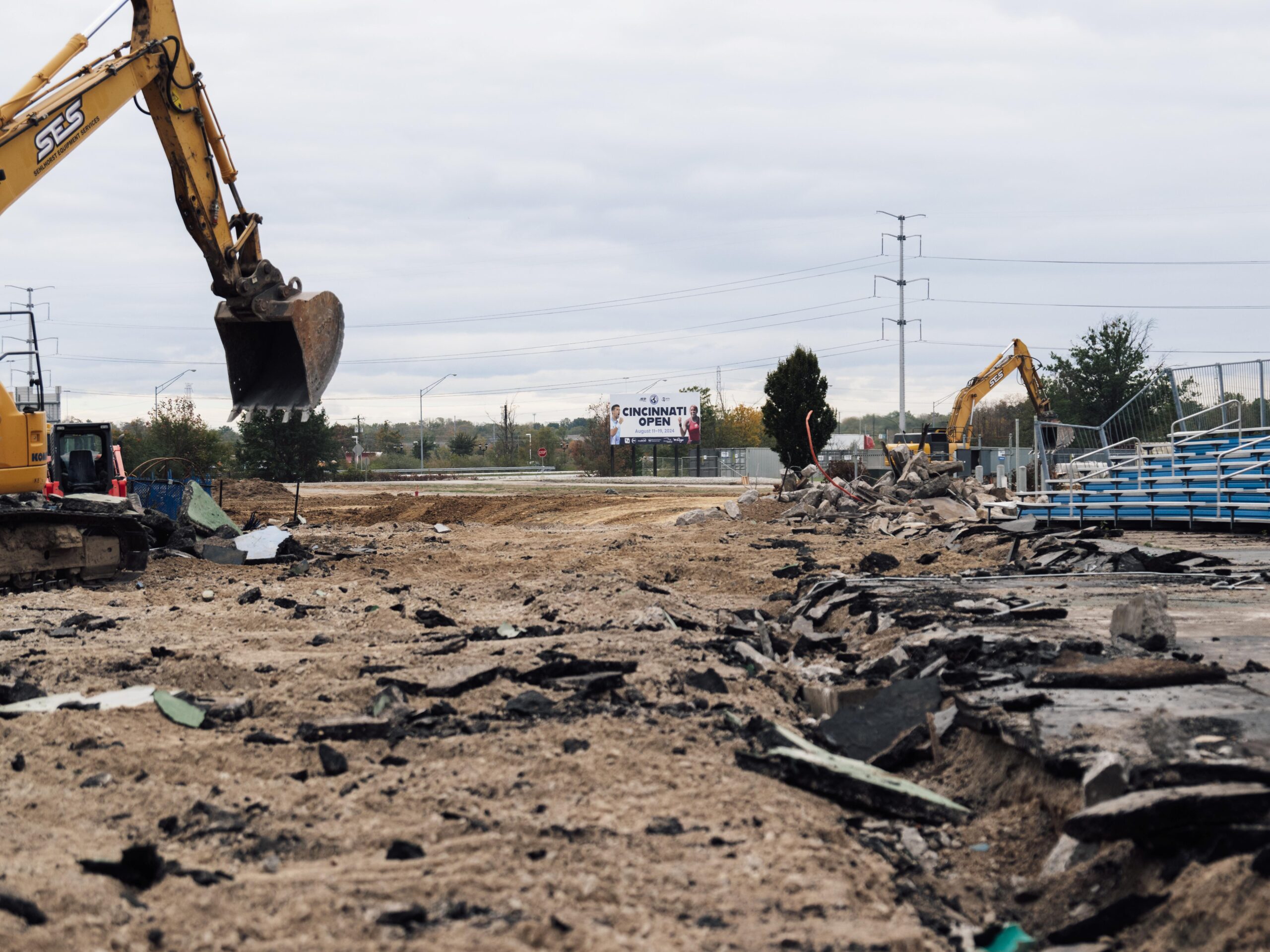 Construction at the Cincinnati Open