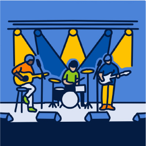 band on stage