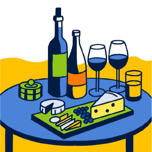 wine and cheese