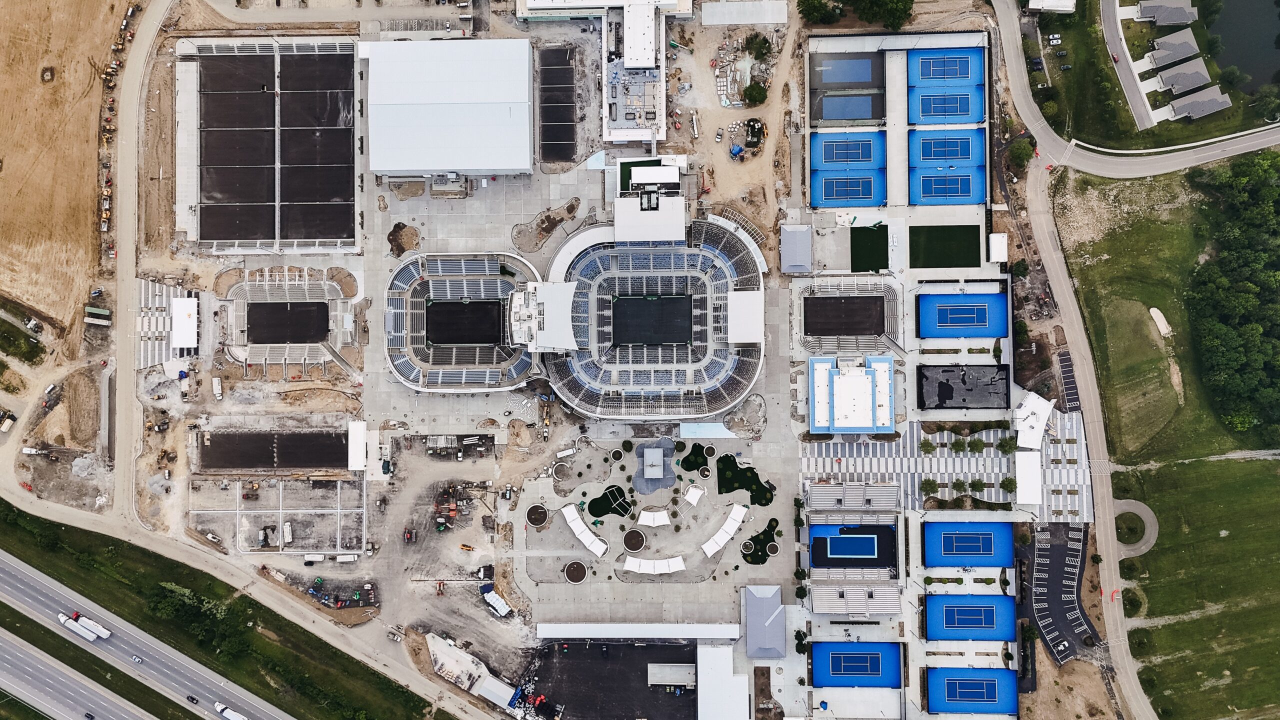 Ariel view of Cincinnati open site construction