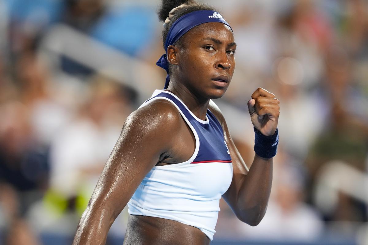 Coco Gauff Celebrating